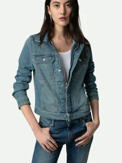 Store Zadig & Voltaire Kioky Denim Jacket Blue
