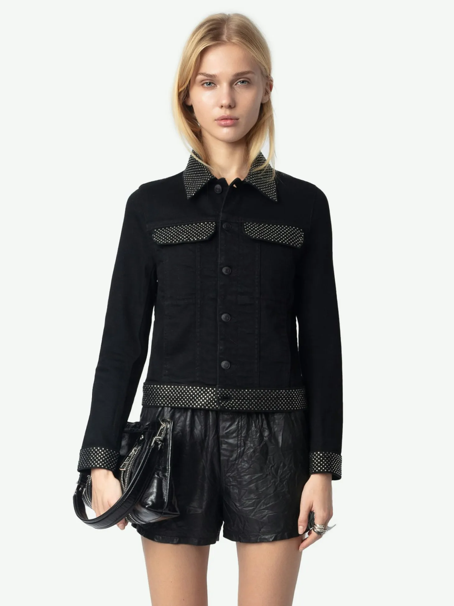 Clearance Zadig & Voltaire Kioky Denim JacketNEW Black