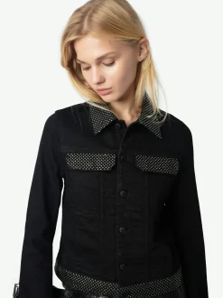 Clearance Zadig & Voltaire Kioky Denim JacketNEW Black