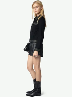 Clearance Zadig & Voltaire Kioky Denim JacketNEW Black
