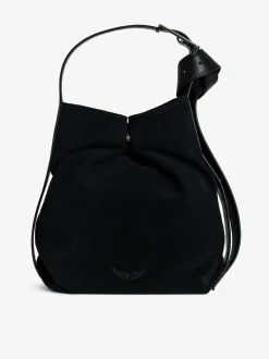 Shop Zadig & Voltaire Le Cecilia Hobo Bag Black