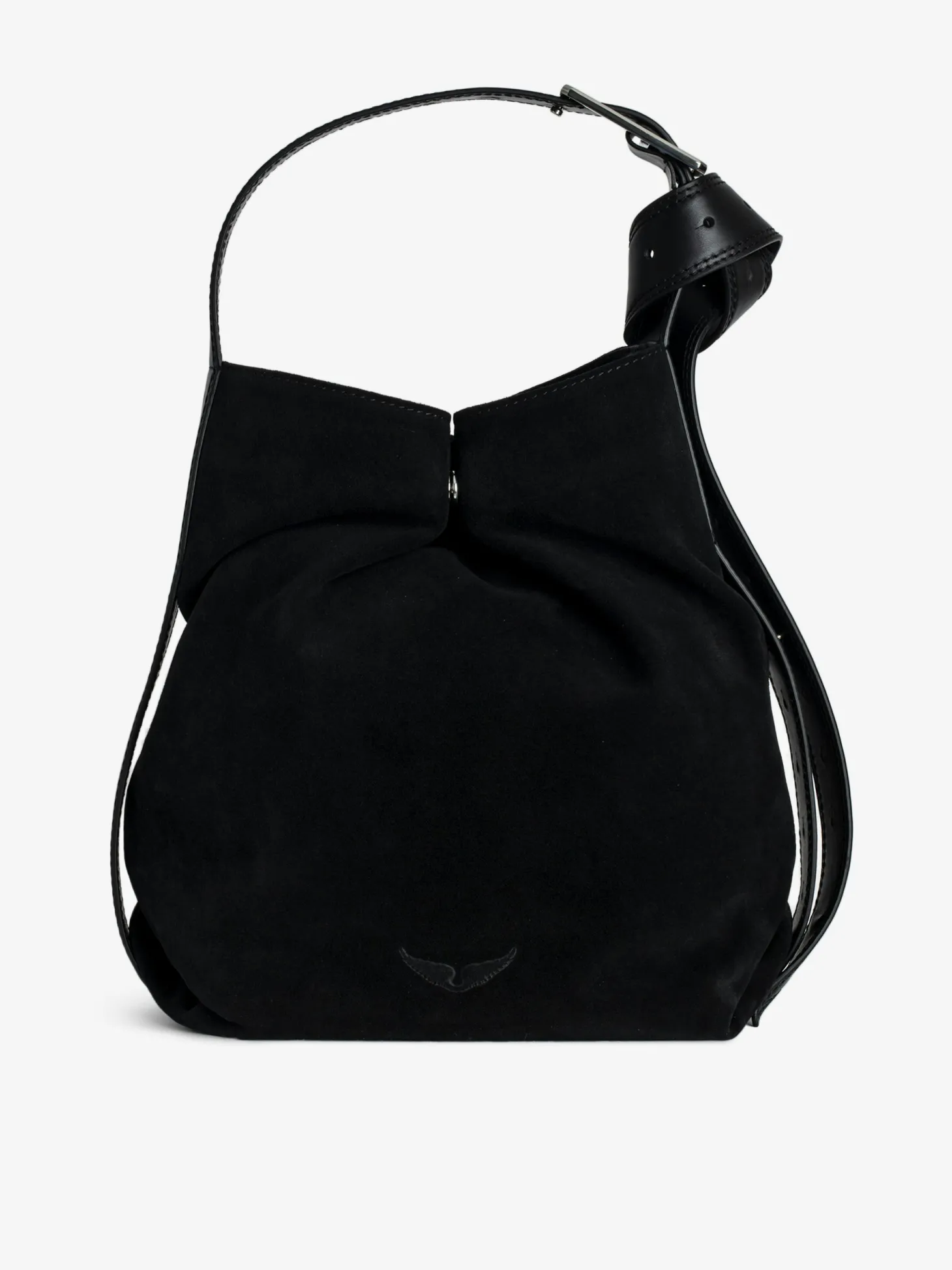 Shop Zadig & Voltaire Le Cecilia Hobo Bag Black