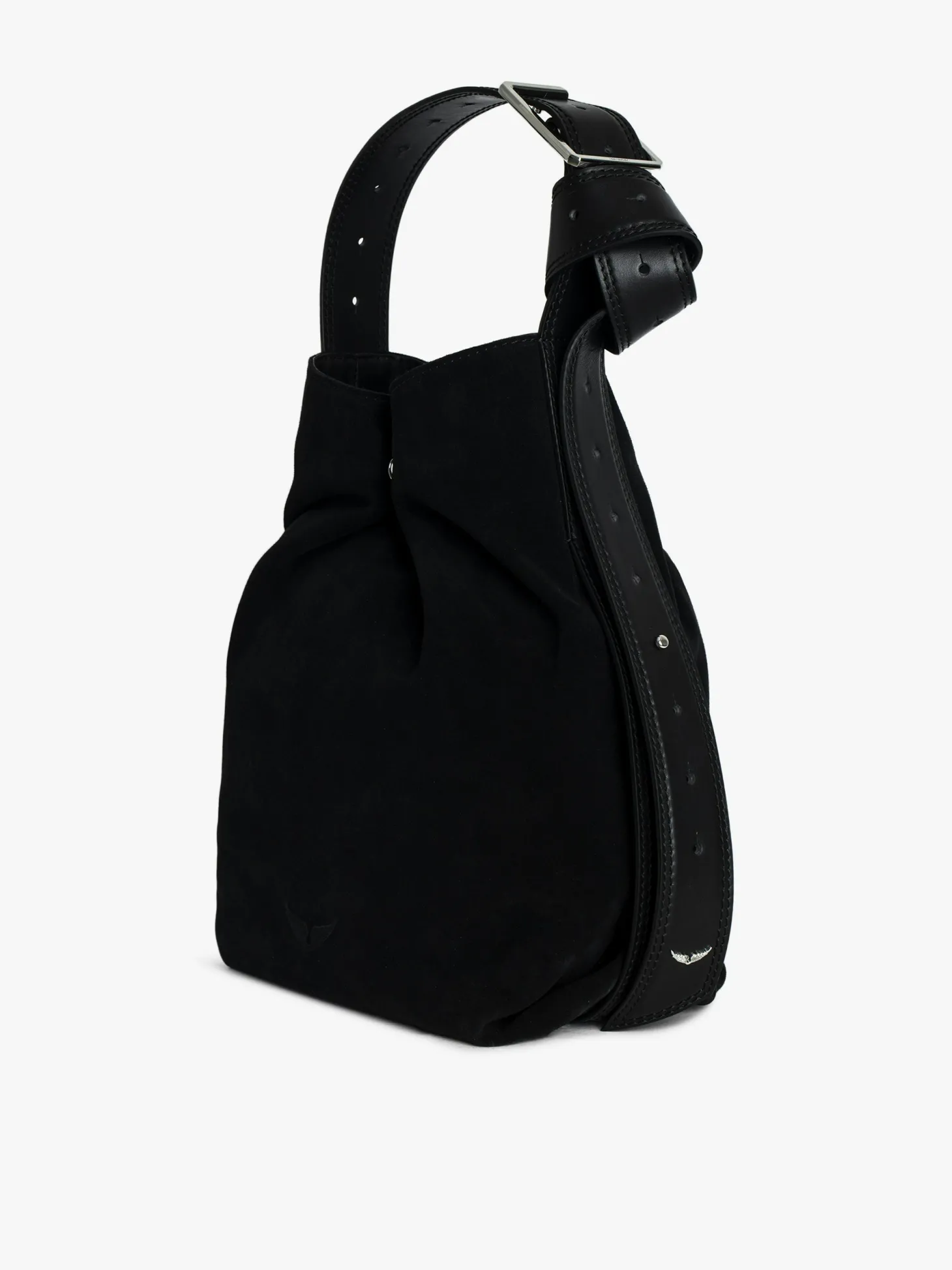 Shop Zadig & Voltaire Le Cecilia Hobo Bag Black
