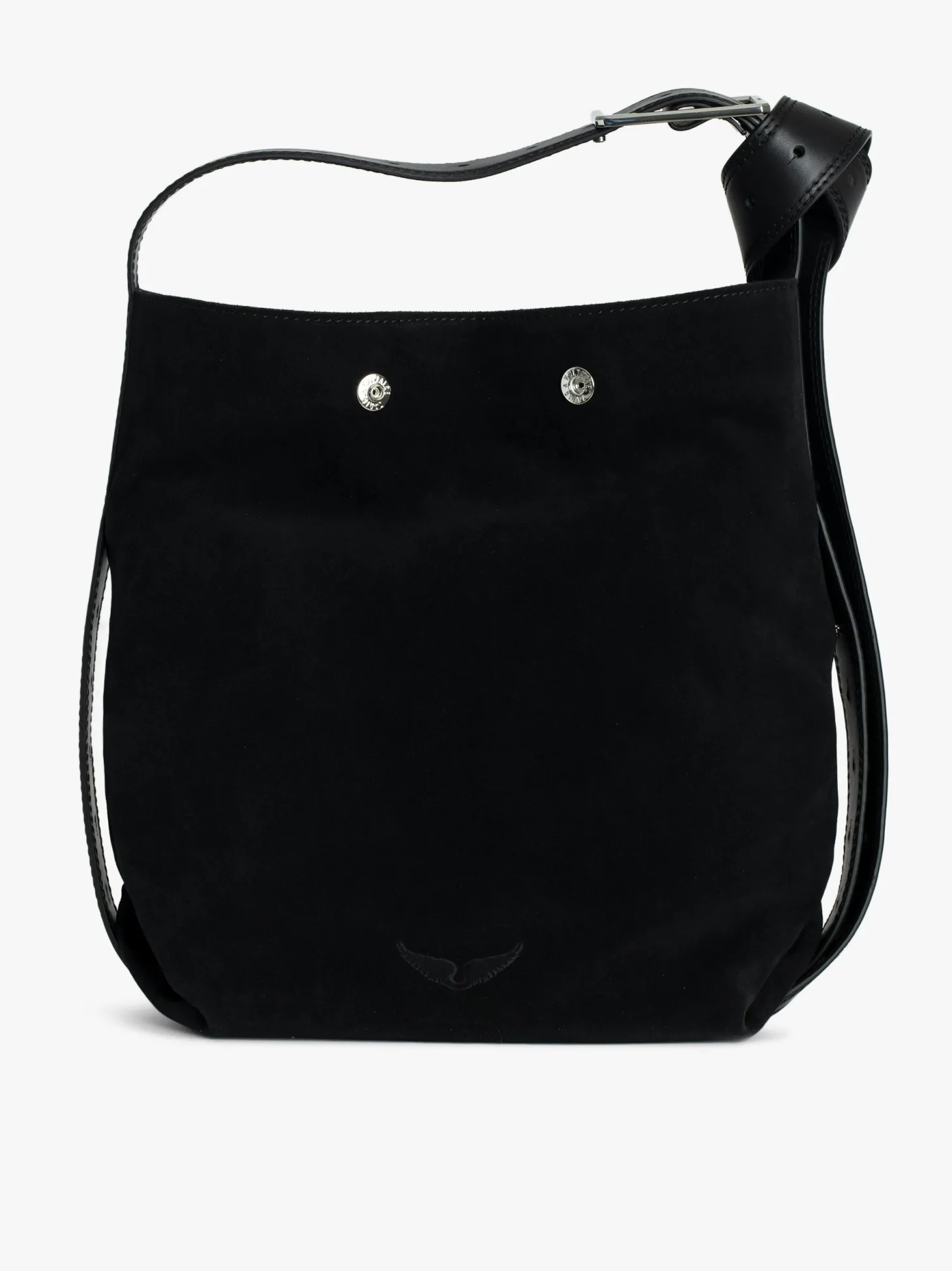 Shop Zadig & Voltaire Le Cecilia Hobo Bag Black