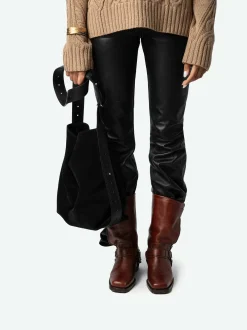 Shop Zadig & Voltaire Le Cecilia Hobo Bag Black