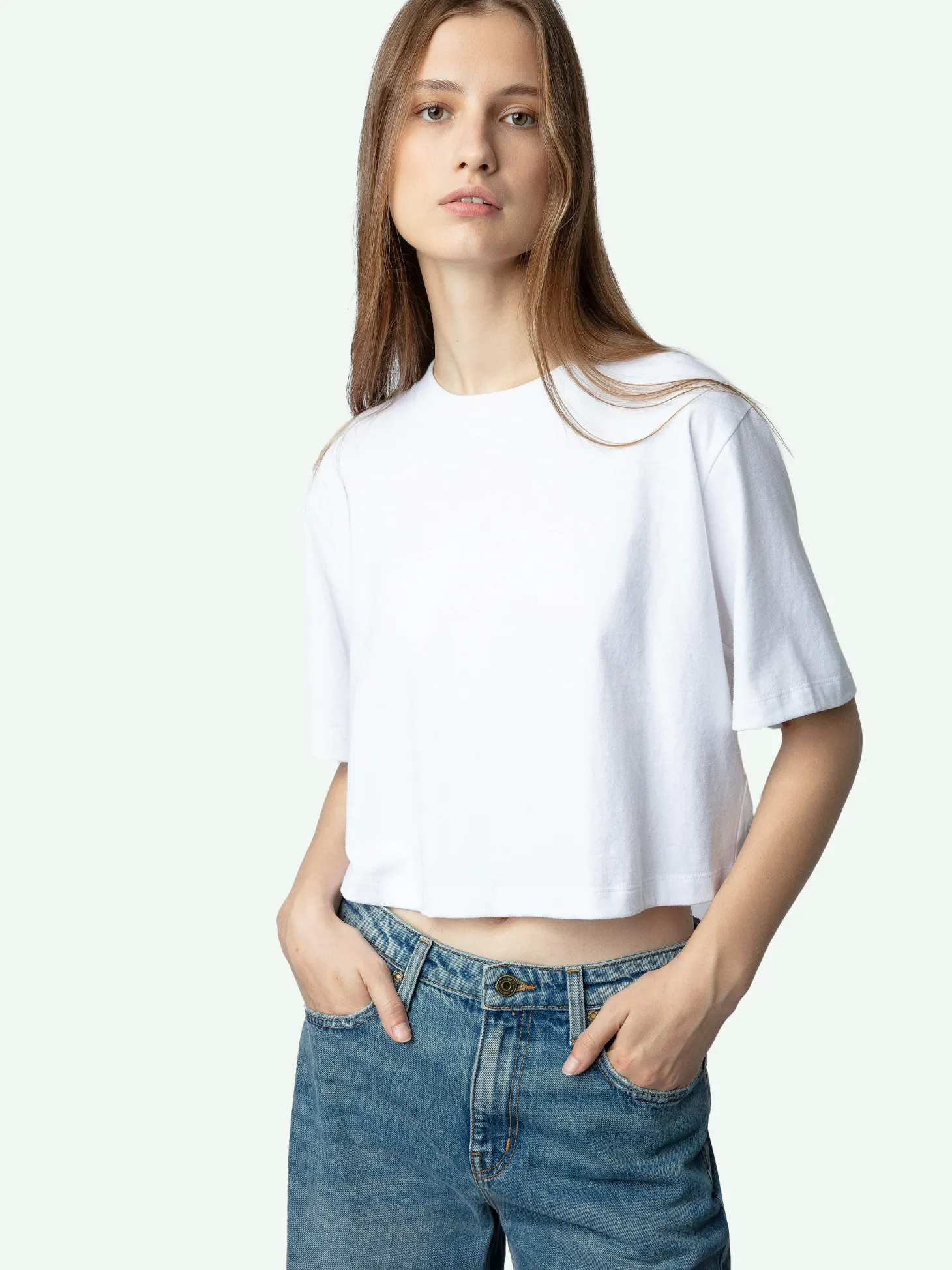 Cheap Zadig & Voltaire Lennox Cropped Tee Purewhite