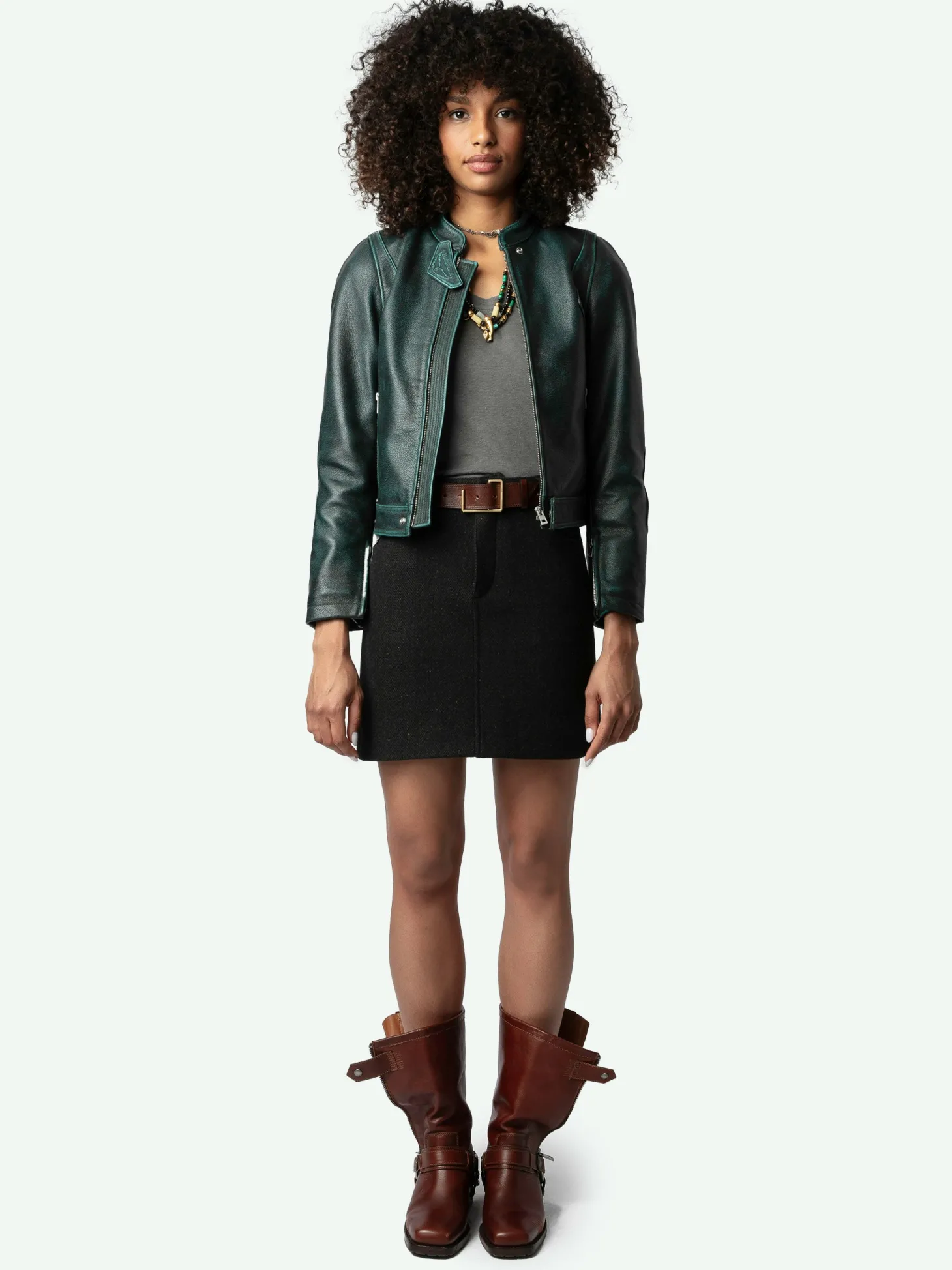 Clearance Zadig & Voltaire Loupa Leather Jacket Peaks