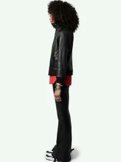 Store Zadig & Voltaire Luka Leather Jacket Black