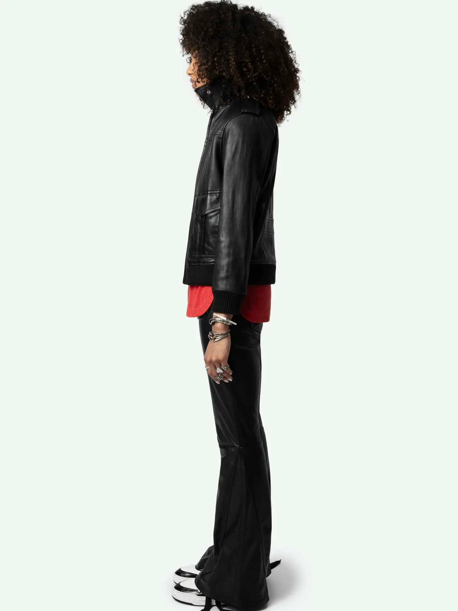 Store Zadig & Voltaire Luka Leather Jacket Black