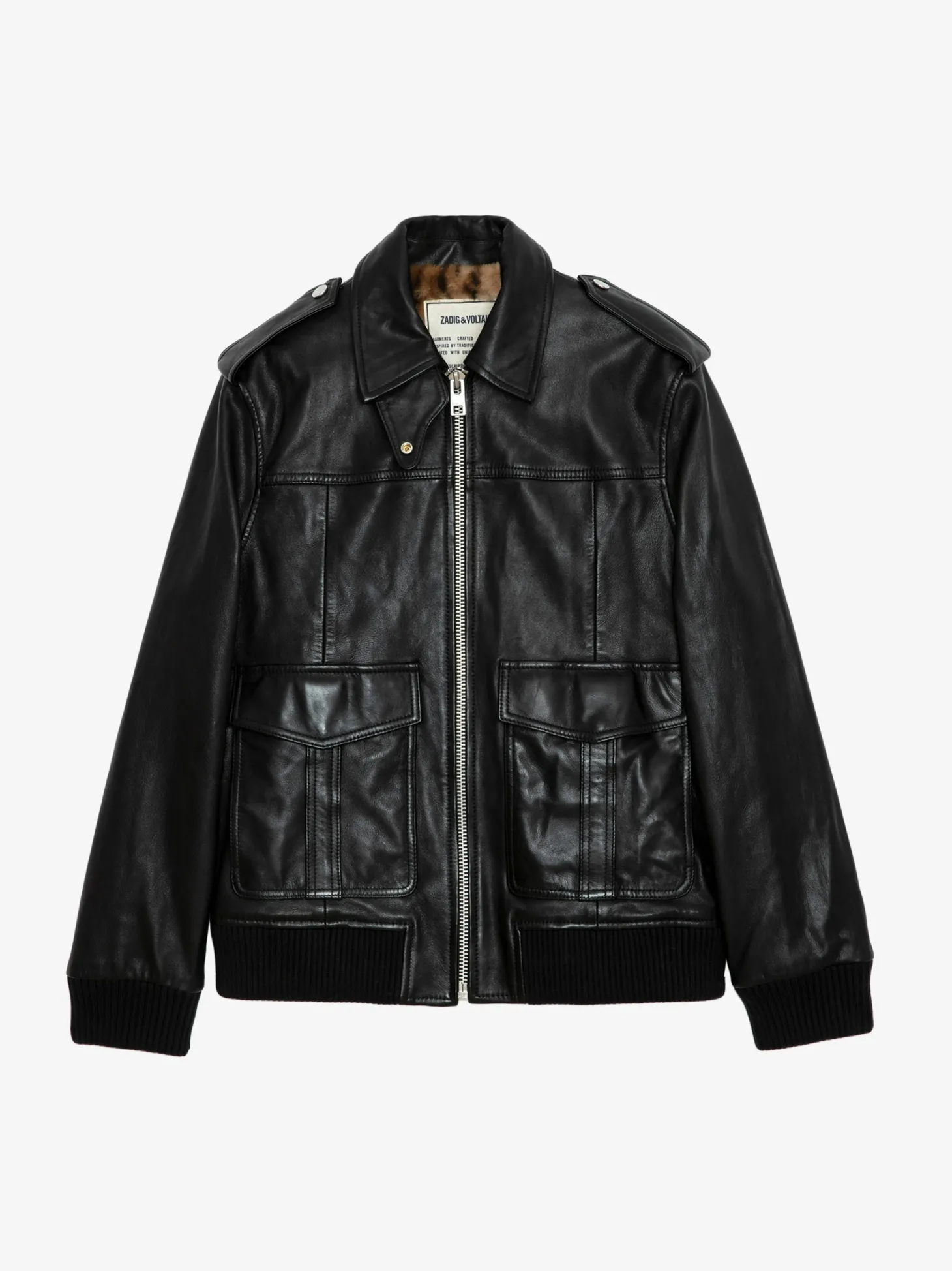 Store Zadig & Voltaire Luka Leather Jacket Black