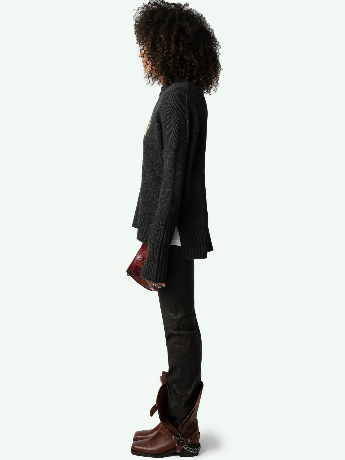 Cheap Zadig & Voltaire Malta Sweater Anthracite