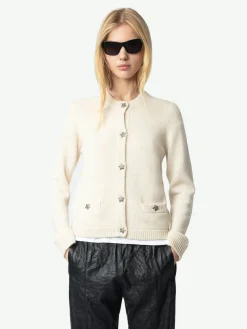 Store Zadig & Voltaire Marcya Cashmere CardiganNEW Ecru