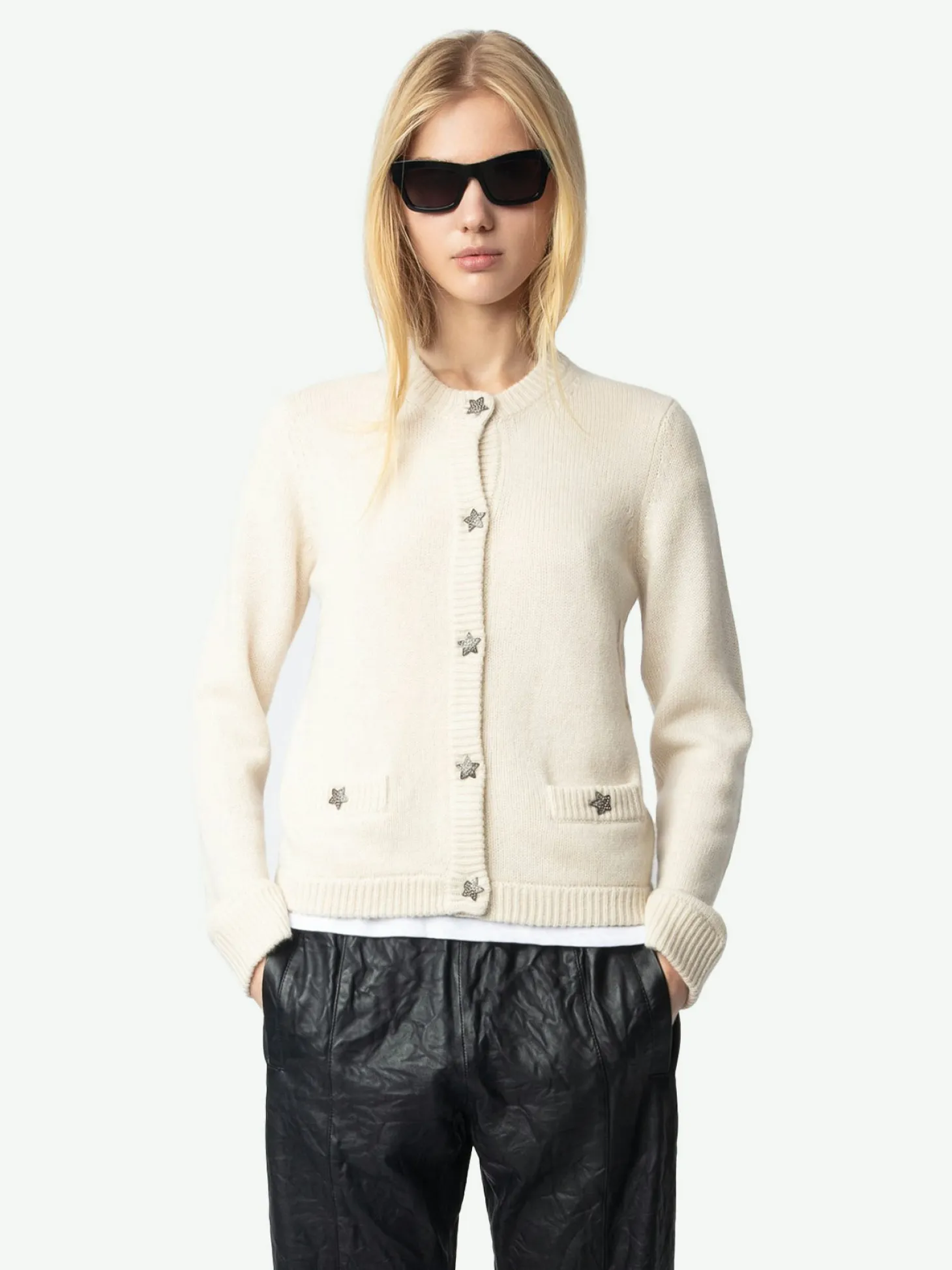 Store Zadig & Voltaire Marcya Cashmere CardiganNEW Ecru