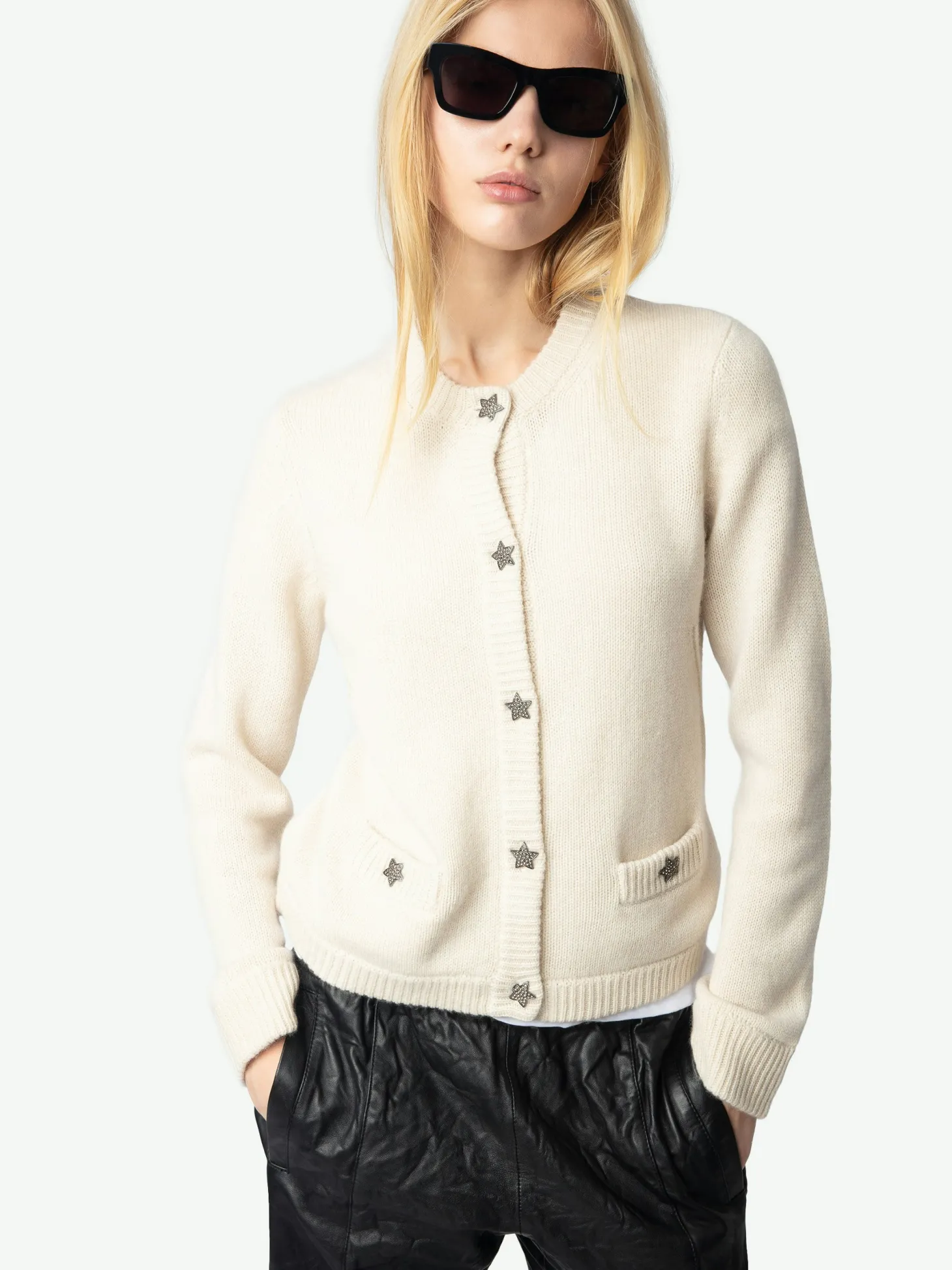 Store Zadig & Voltaire Marcya Cashmere CardiganNEW Ecru