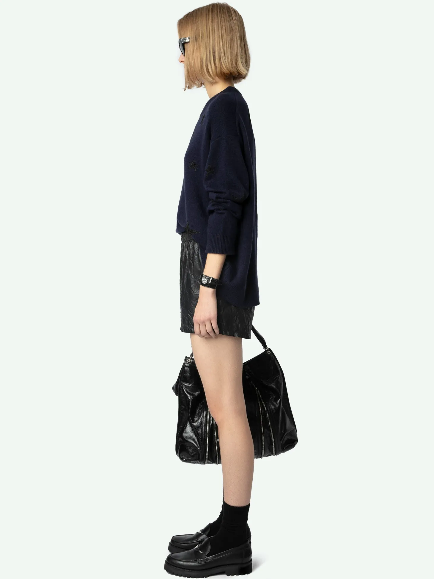 Cheap Zadig & Voltaire Markus Cashmere SweaterNEW Encre