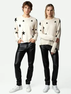 Best Zadig & Voltaire Markus Stars Cashmere Sweater UNISEX Sugar