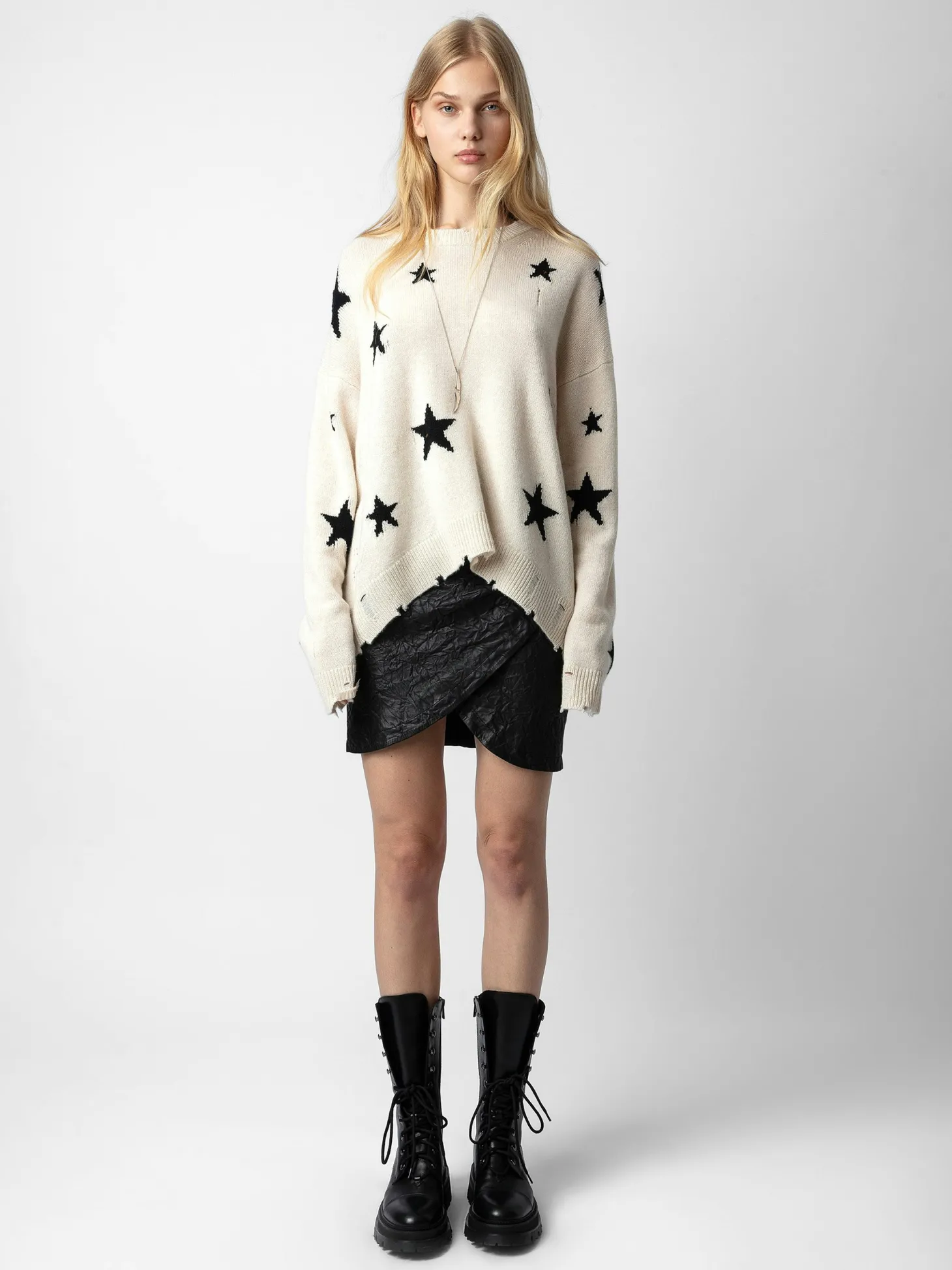 Best Zadig & Voltaire Markus Stars Cashmere Sweater UNISEX Sugar