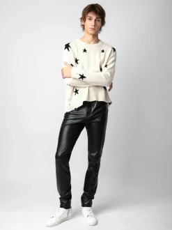 Best Zadig & Voltaire Markus Stars Cashmere Sweater UNISEX Sugar