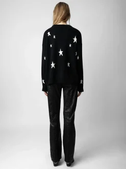 Shop Zadig & Voltaire Markus Stars Cashmere SweaterICONIC Black