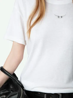 Store Zadig & Voltaire Marta Diamante Wings T-shirt White