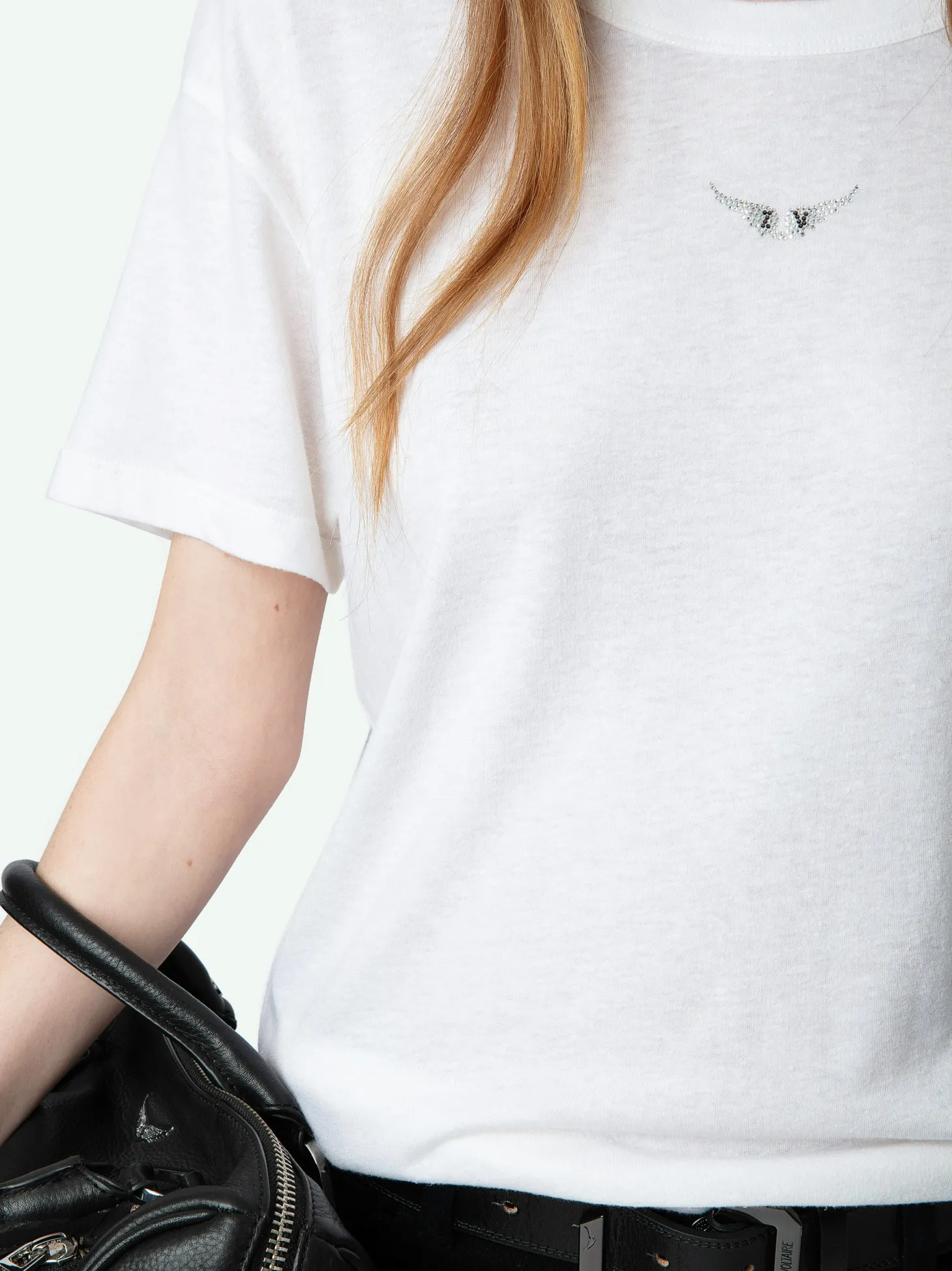 Store Zadig & Voltaire Marta Diamante Wings T-shirt White