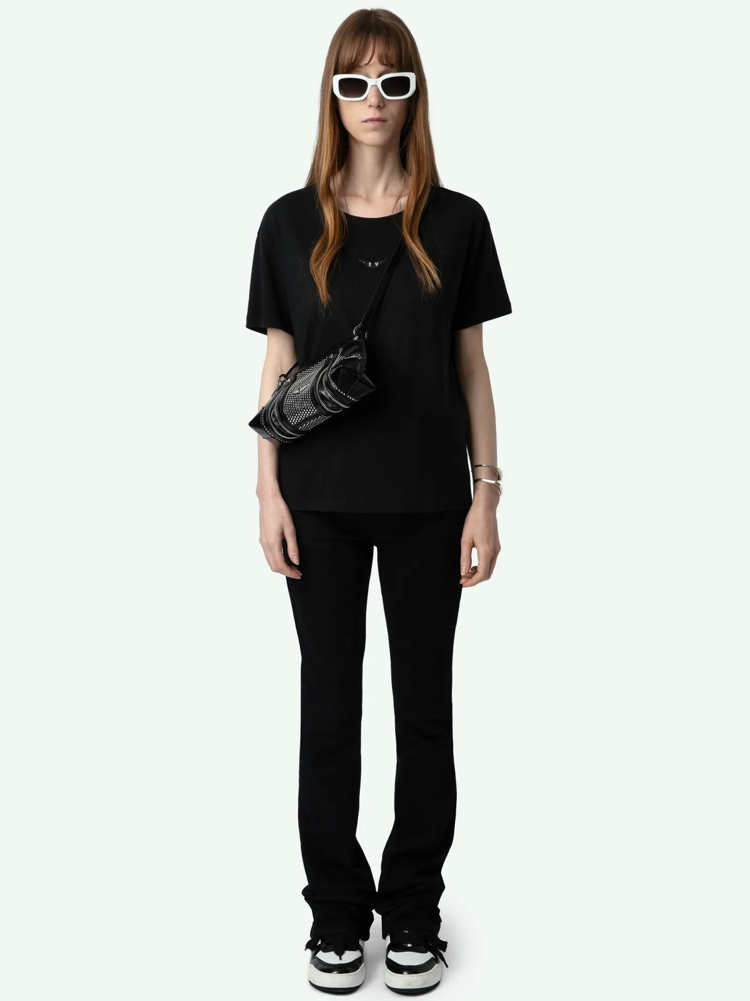 Store Zadig & Voltaire Marta Diamante Wings T-shirt Black