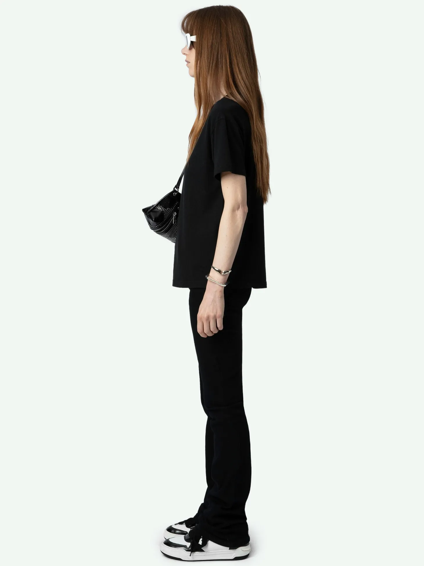 Store Zadig & Voltaire Marta Diamante Wings T-shirt Black