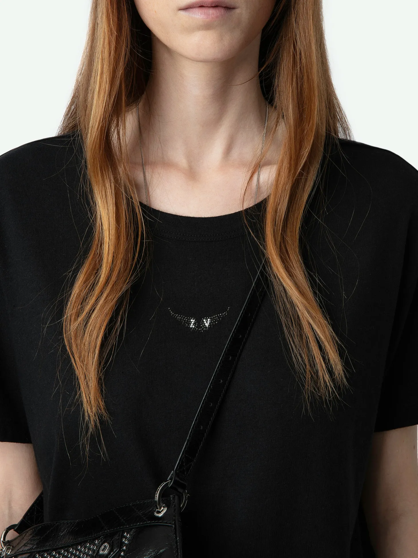 Store Zadig & Voltaire Marta Diamante Wings T-shirt Black