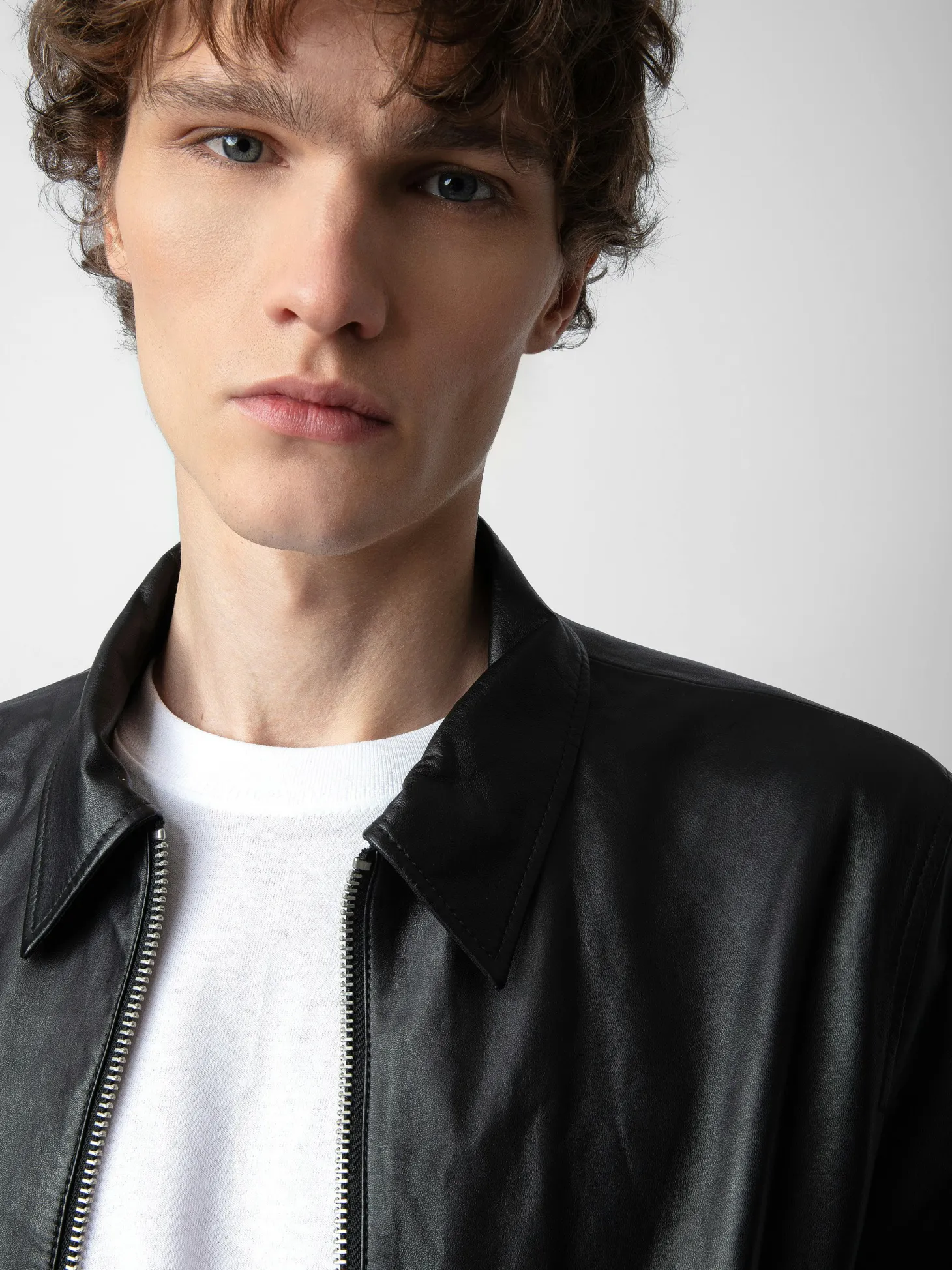 Shop Zadig & Voltaire Mate Leather Jacket Black
