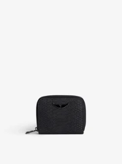 Hot Zadig & Voltaire Mini ZV Soft Savage WalletICONIC Black