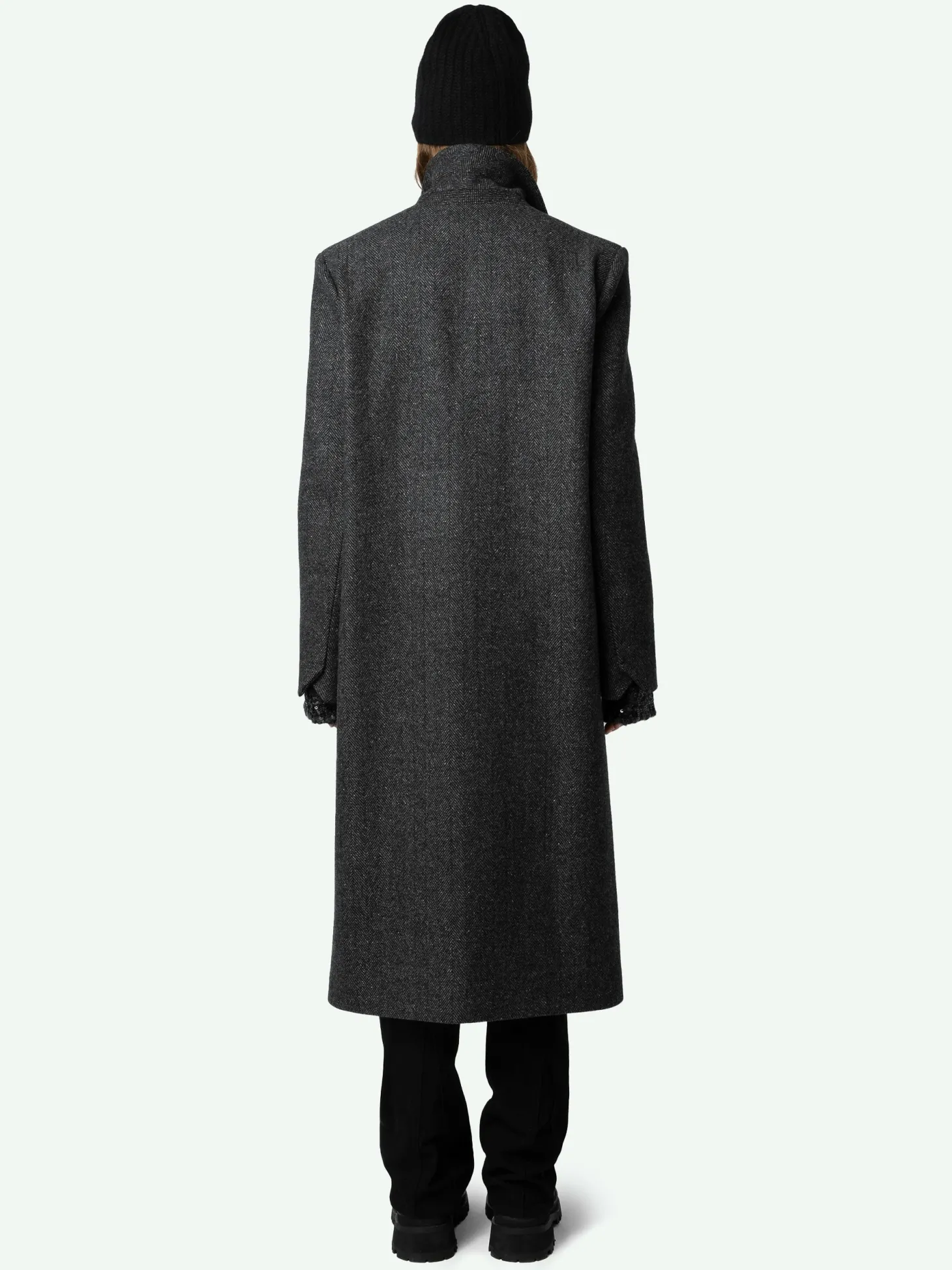 Shop Zadig & Voltaire Mio CoatNEW Anthracite