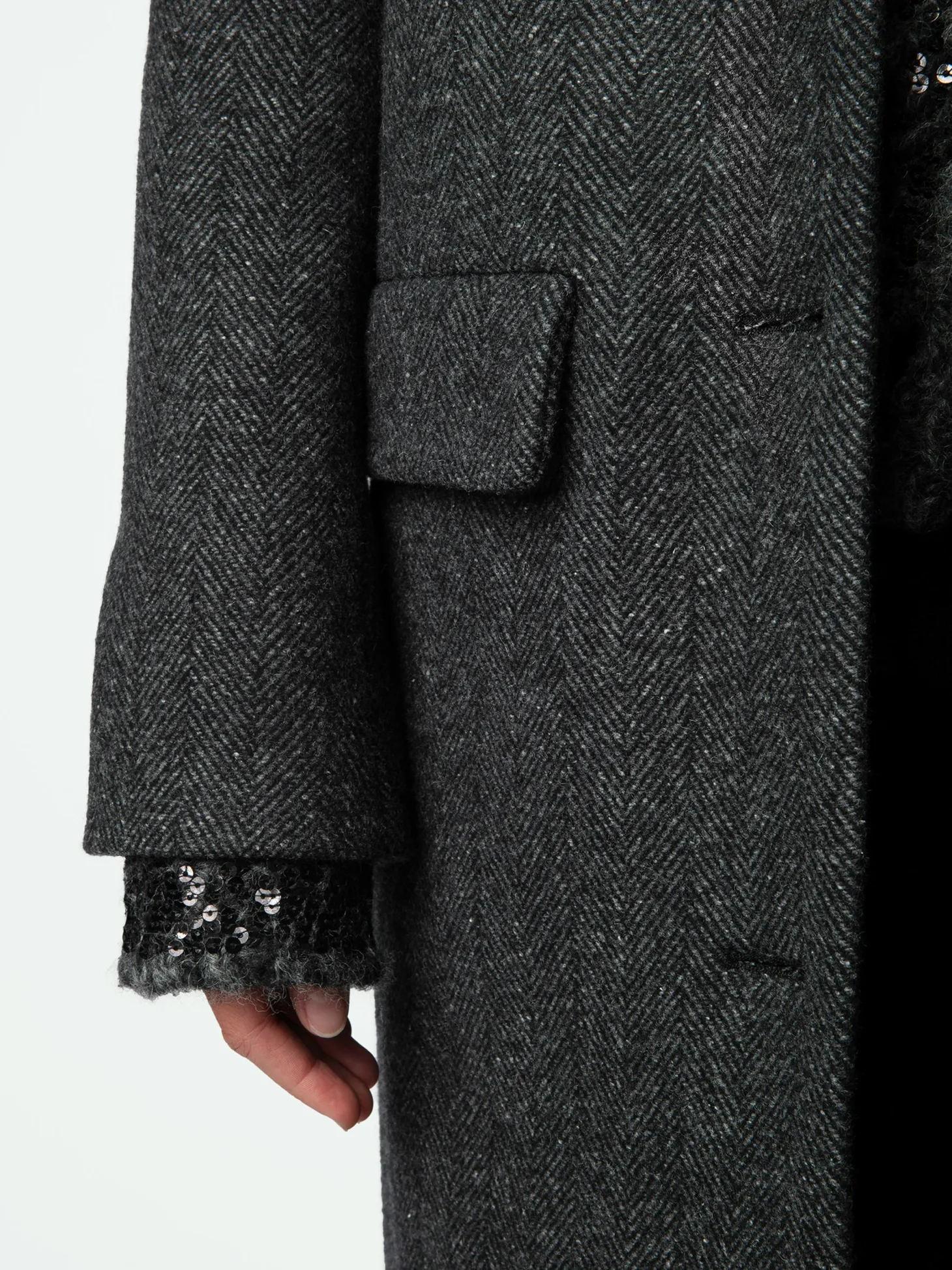 Shop Zadig & Voltaire Mio CoatNEW Anthracite