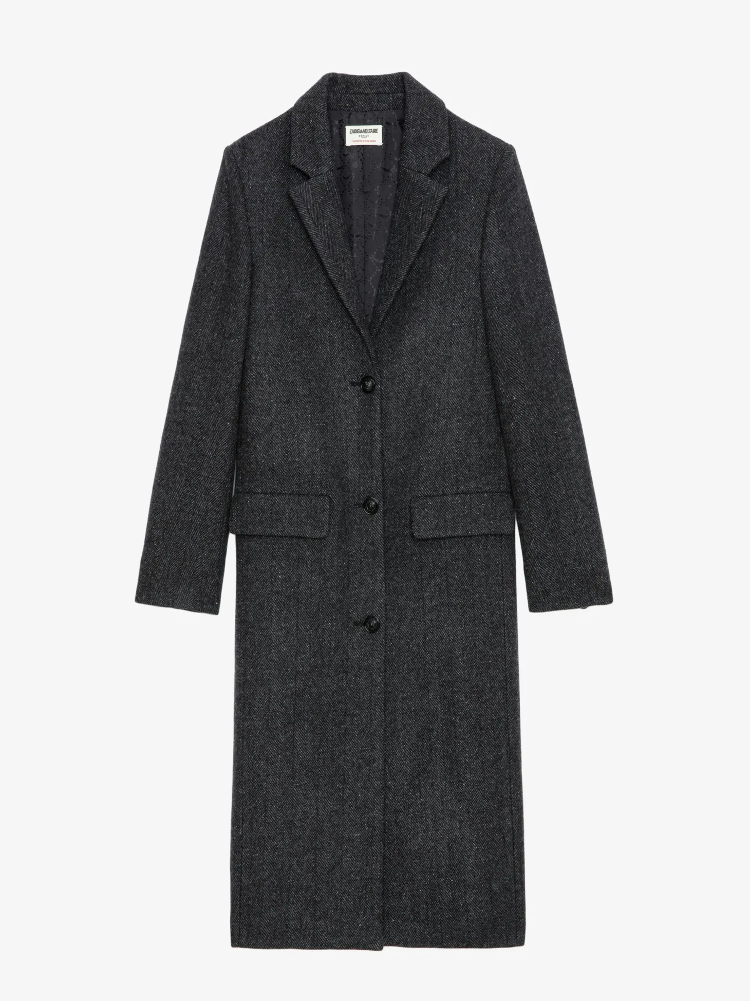 Shop Zadig & Voltaire Mio CoatNEW Anthracite