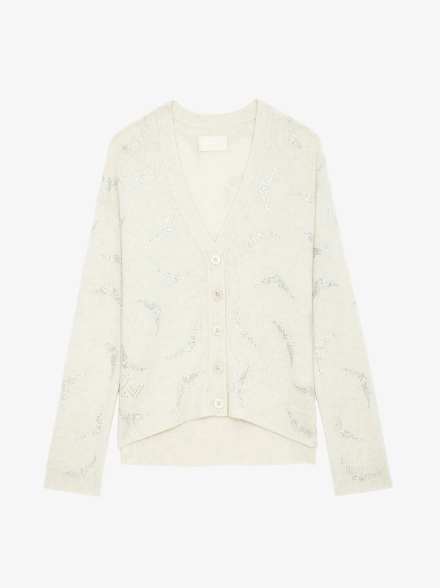 Best Sale Zadig & Voltaire Mirka Diamanté Wings Cashmere CardiganNEW Flake