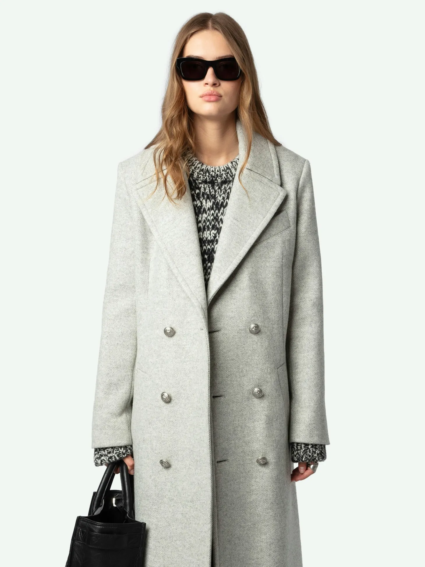 Cheap Zadig & Voltaire Mulan CoatNEW Grey