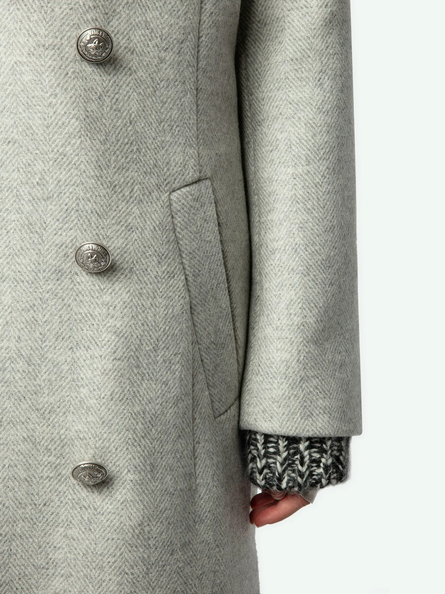 Cheap Zadig & Voltaire Mulan CoatNEW Grey
