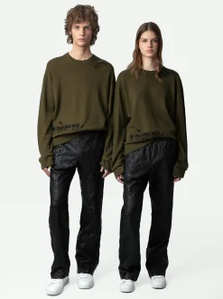 Online Zadig & Voltaire Pacha Crinkled Leather Pants Black