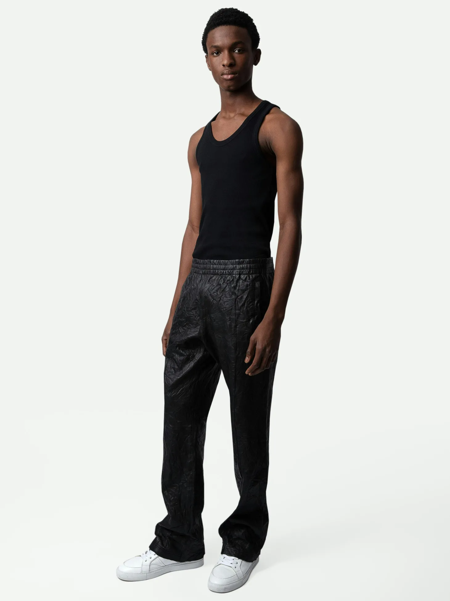Online Zadig & Voltaire Pacha Crinkled Leather Pants Black
