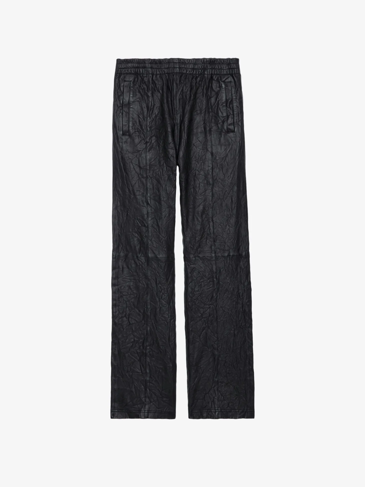 Online Zadig & Voltaire Pacha Crinkled Leather Pants Black