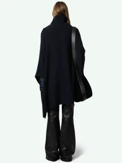 Sale Zadig & Voltaire Palma Cashmere PonchoNEW Encre