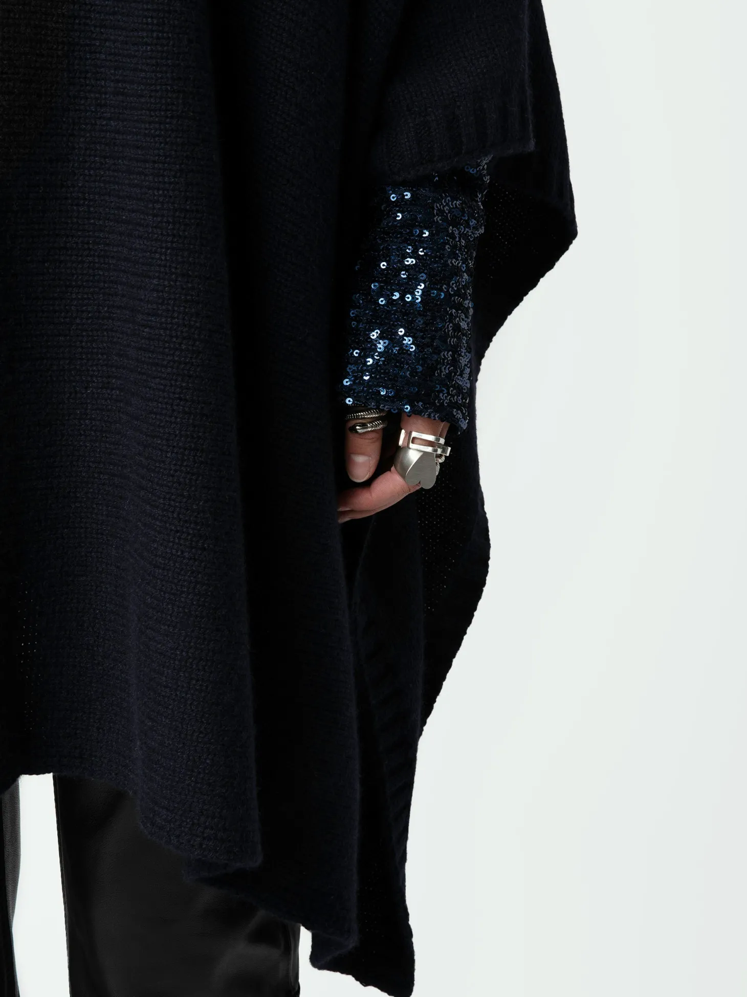 Sale Zadig & Voltaire Palma Cashmere PonchoNEW Encre