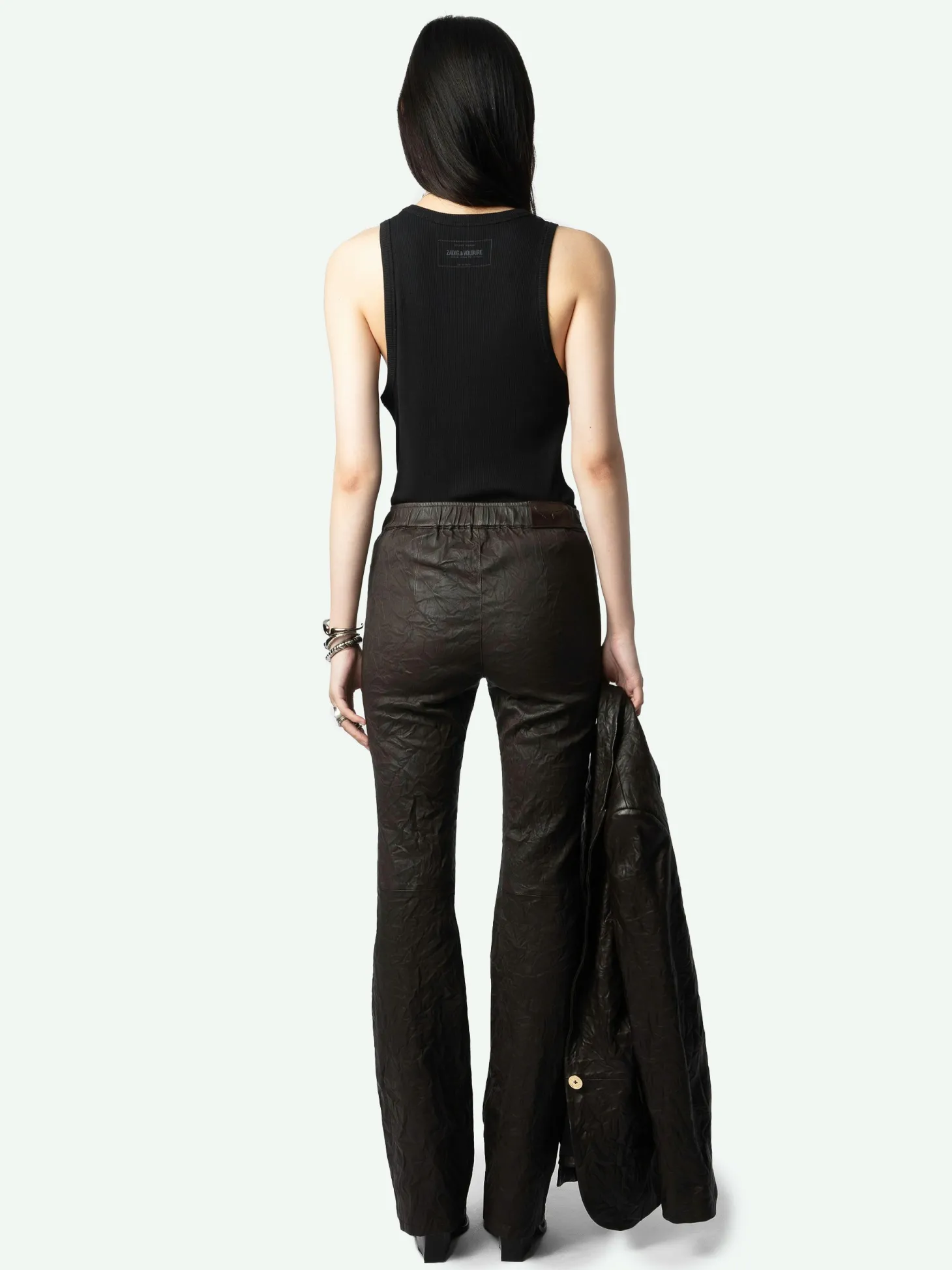 Online Zadig & Voltaire Pauline Crinkled Leather PantsNEW Land