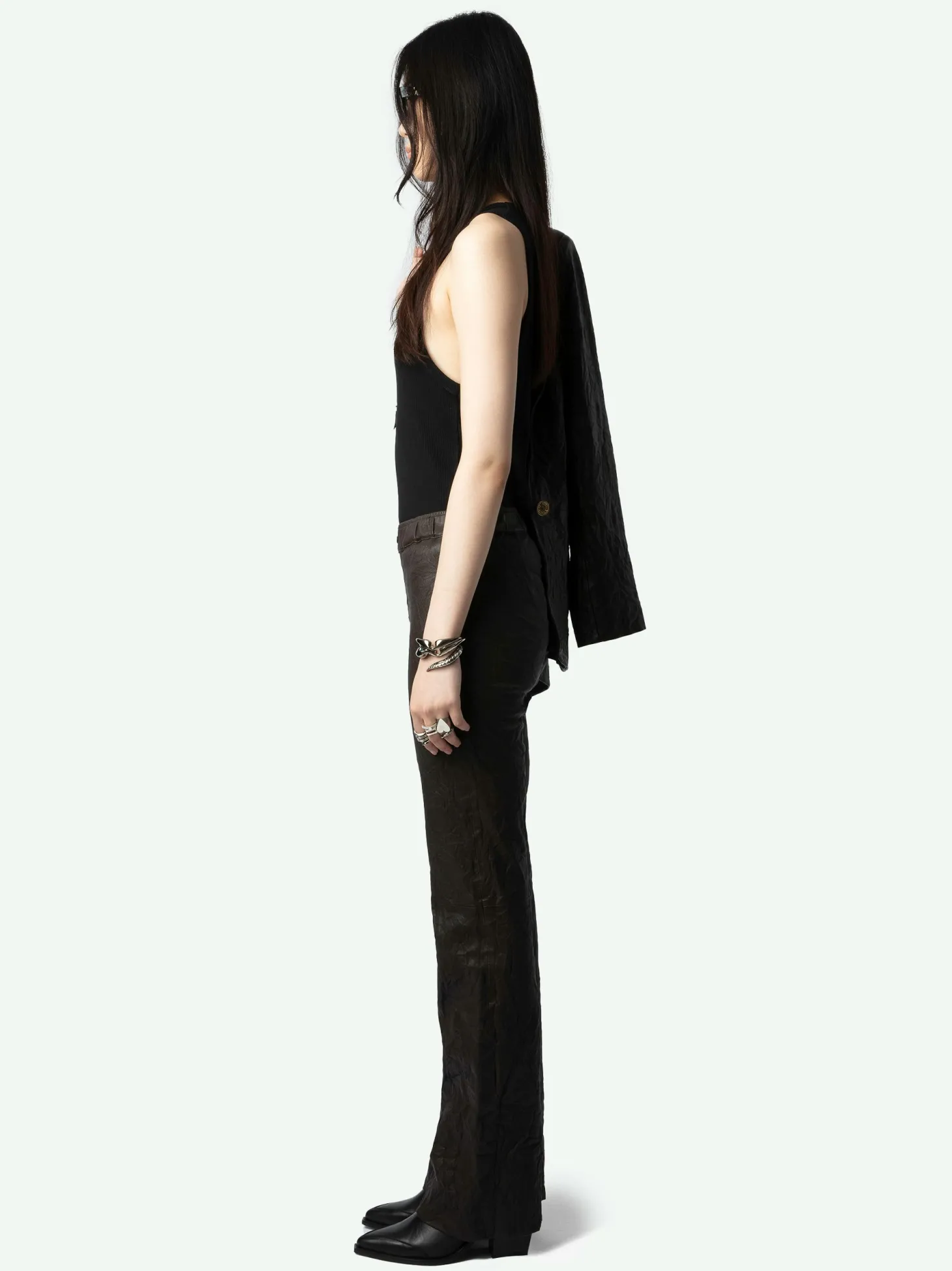 Online Zadig & Voltaire Pauline Crinkled Leather PantsNEW Land