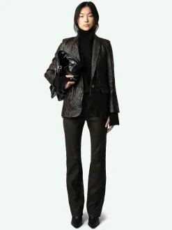 Online Zadig & Voltaire Pauline Crinkled Leather PantsNEW Land