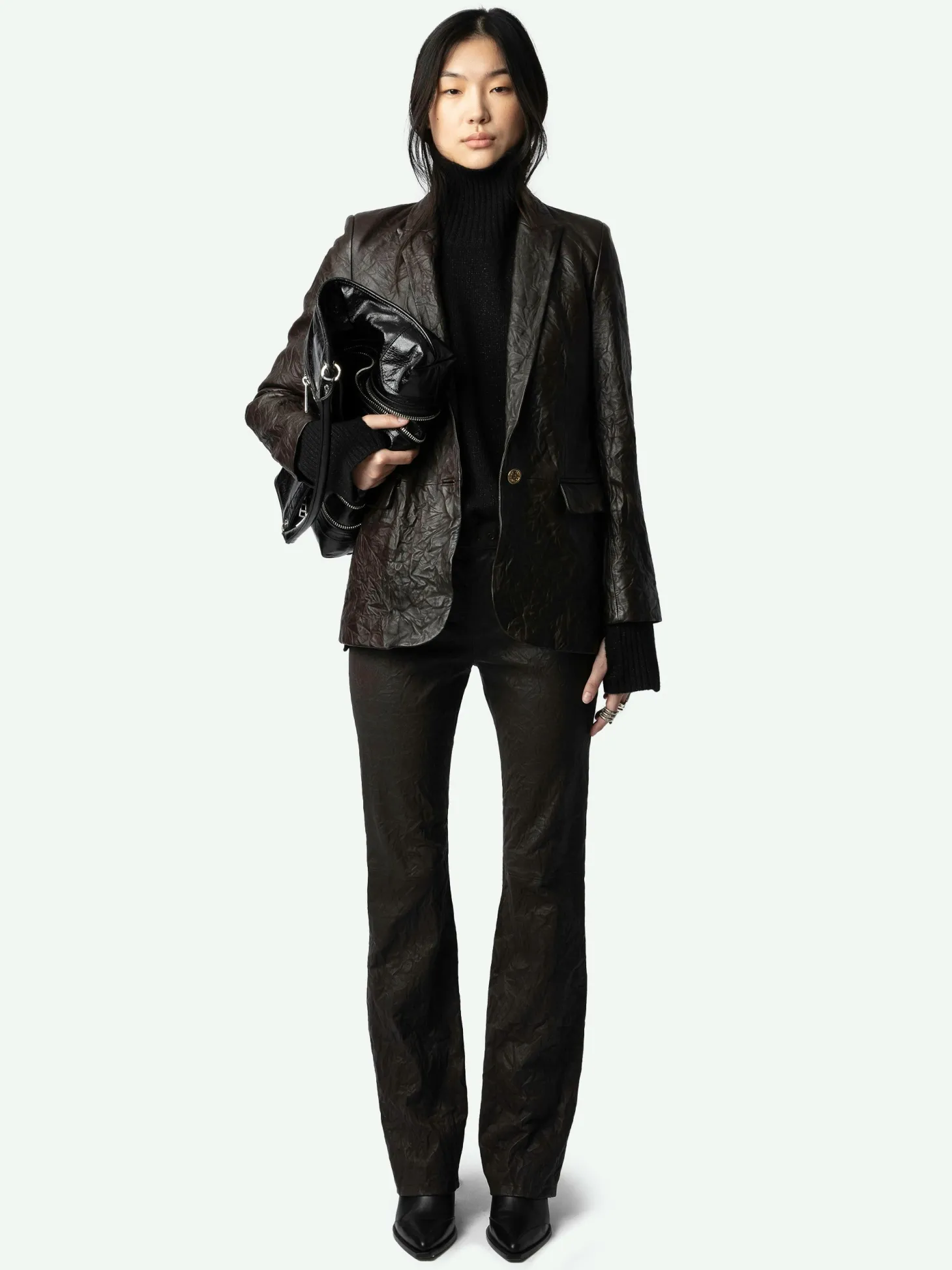 Online Zadig & Voltaire Pauline Crinkled Leather PantsNEW Land