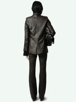Online Zadig & Voltaire Pauline Crinkled Leather PantsNEW Land