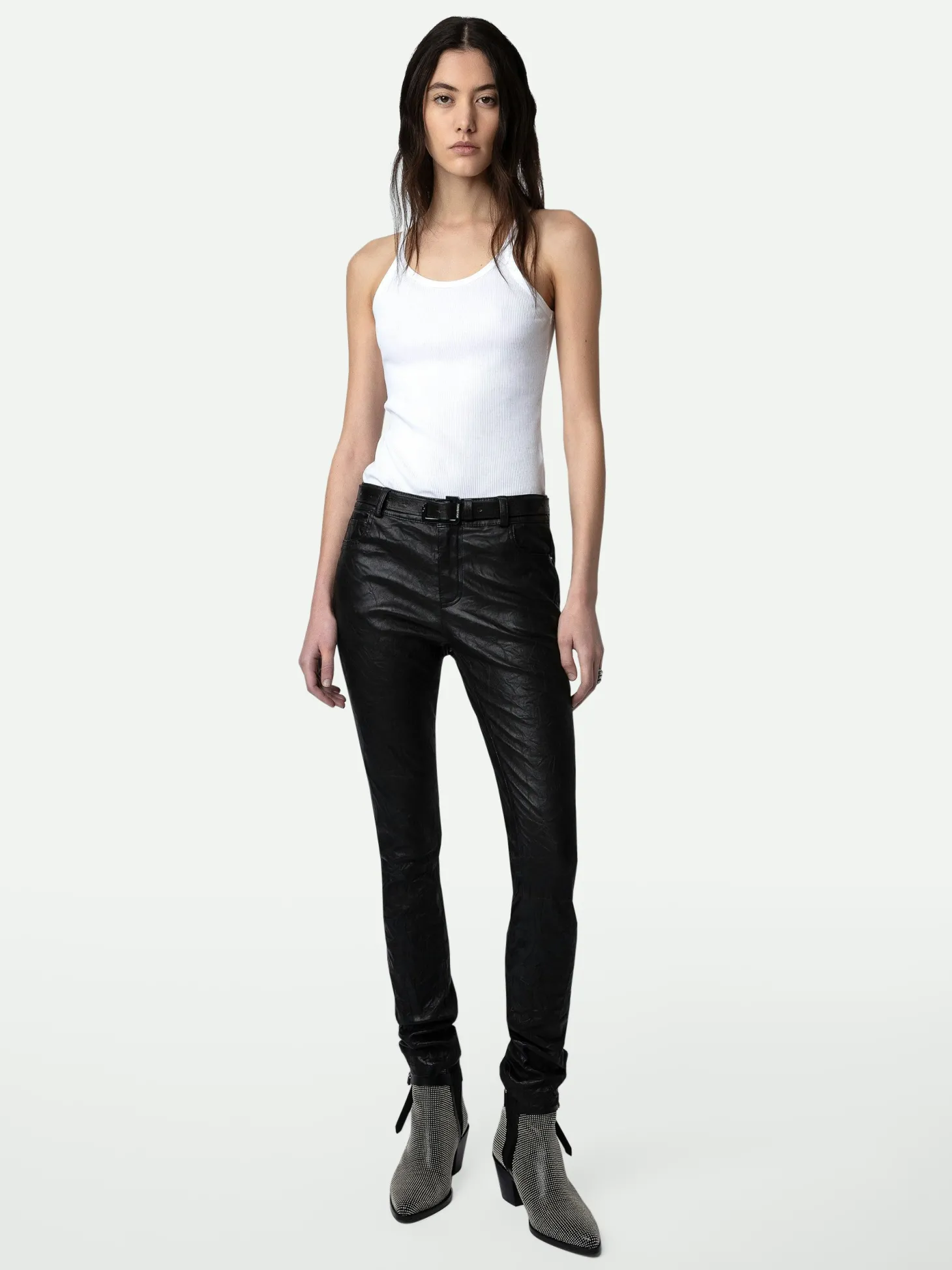 Online Zadig & Voltaire Phlame Crinkled Leather PantsICONIC Black