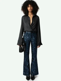 Flash Sale Zadig & Voltaire Prevy Sequin Pants Encre