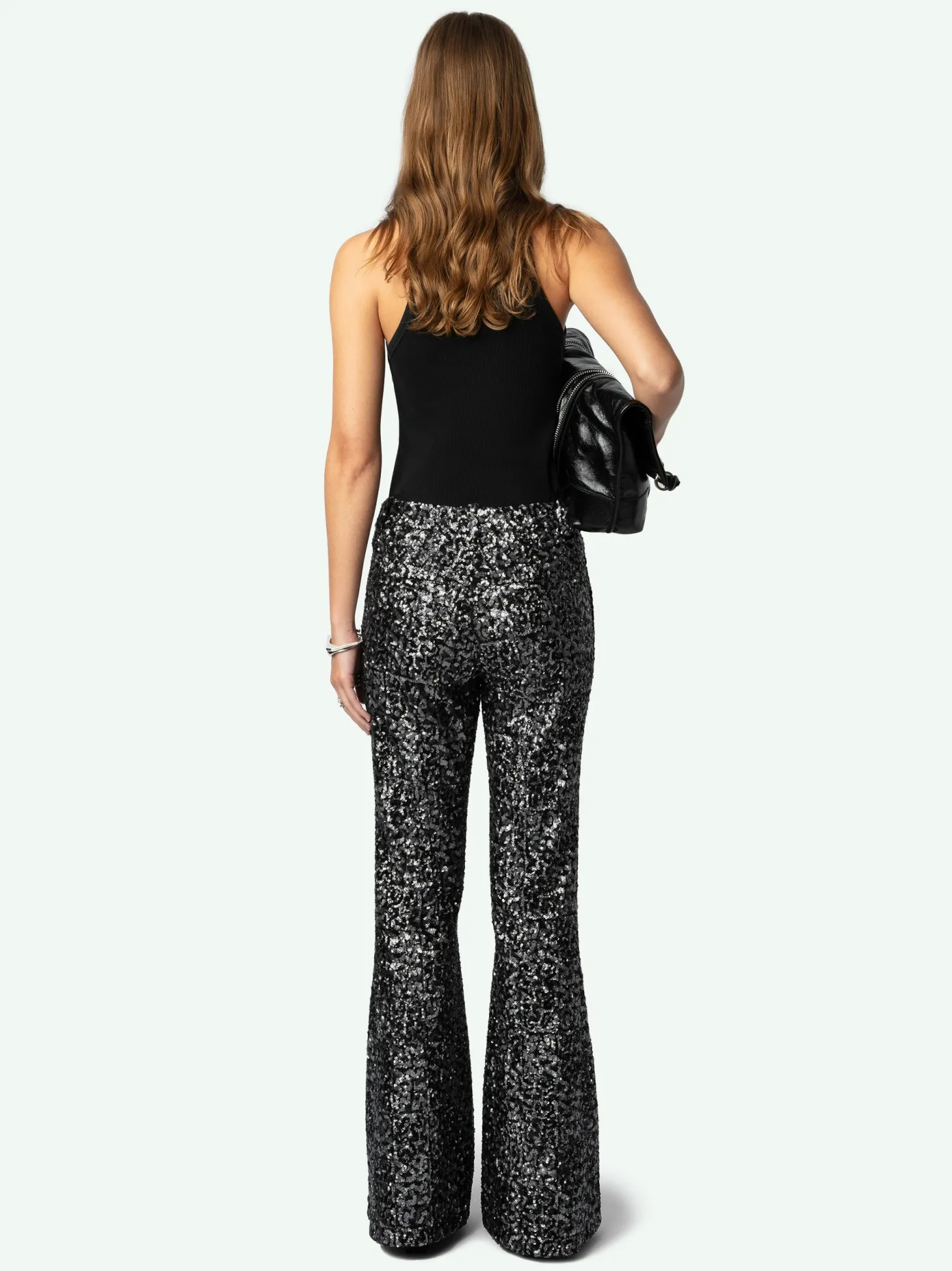 Cheap Zadig & Voltaire Prevy Sequin PantsNEW Black