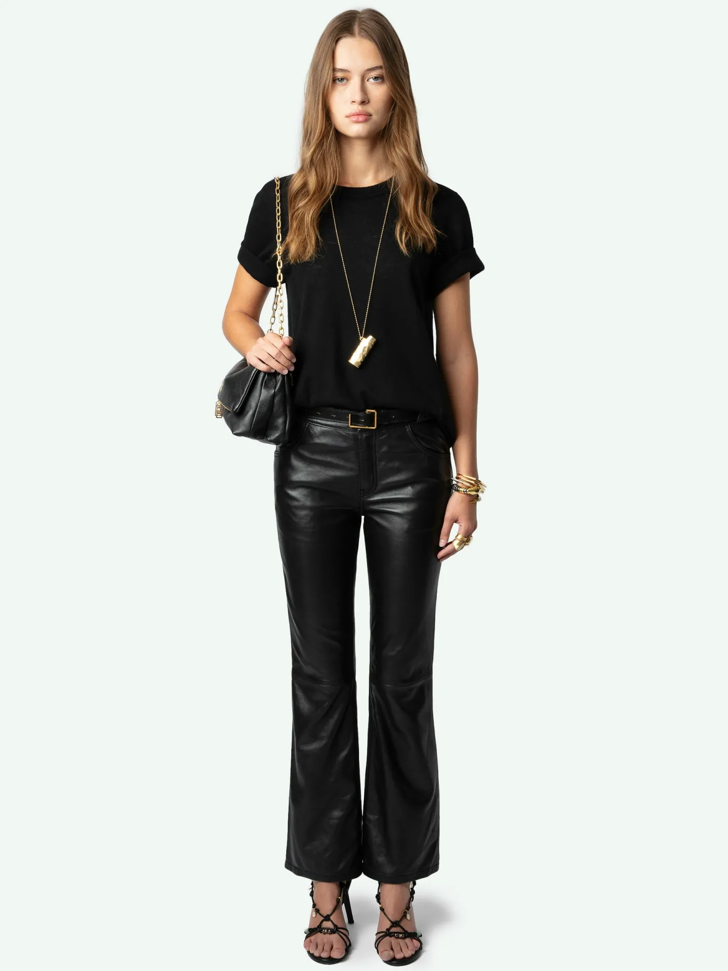 Best Zadig & Voltaire Push Leather Pants Black